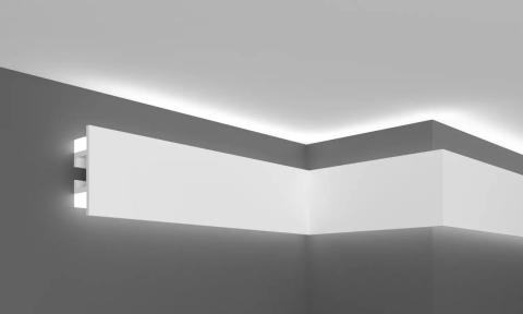 Cornisa decorativa din HDP, KH 907, 6.8cmx2.2cmx200cm [2]