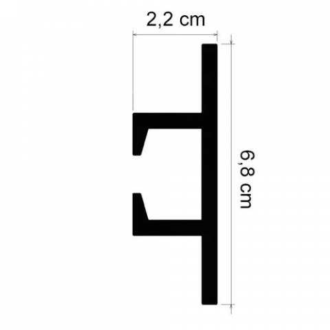 Cornisa decorativa din HDP, KH 907, 6.8cmx2.2cmx200cm [9]