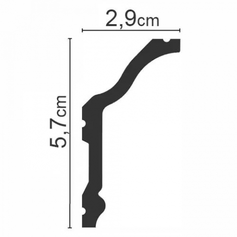 Cornisa decorativa din HDP, KH 917, 5.7cmx2.9cmx200cm [2]