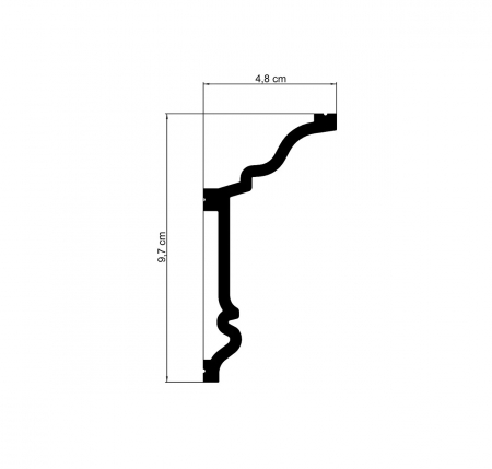 Cornisa decorativa din HDP, KH 919 9.7cmx4.8cmx200cm [4]