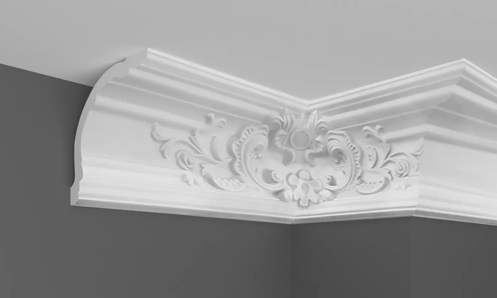 Cornișe din poliuretan - Cornisa decorativa tavan din poliuretan 12.3 x 11.8 cm - C791