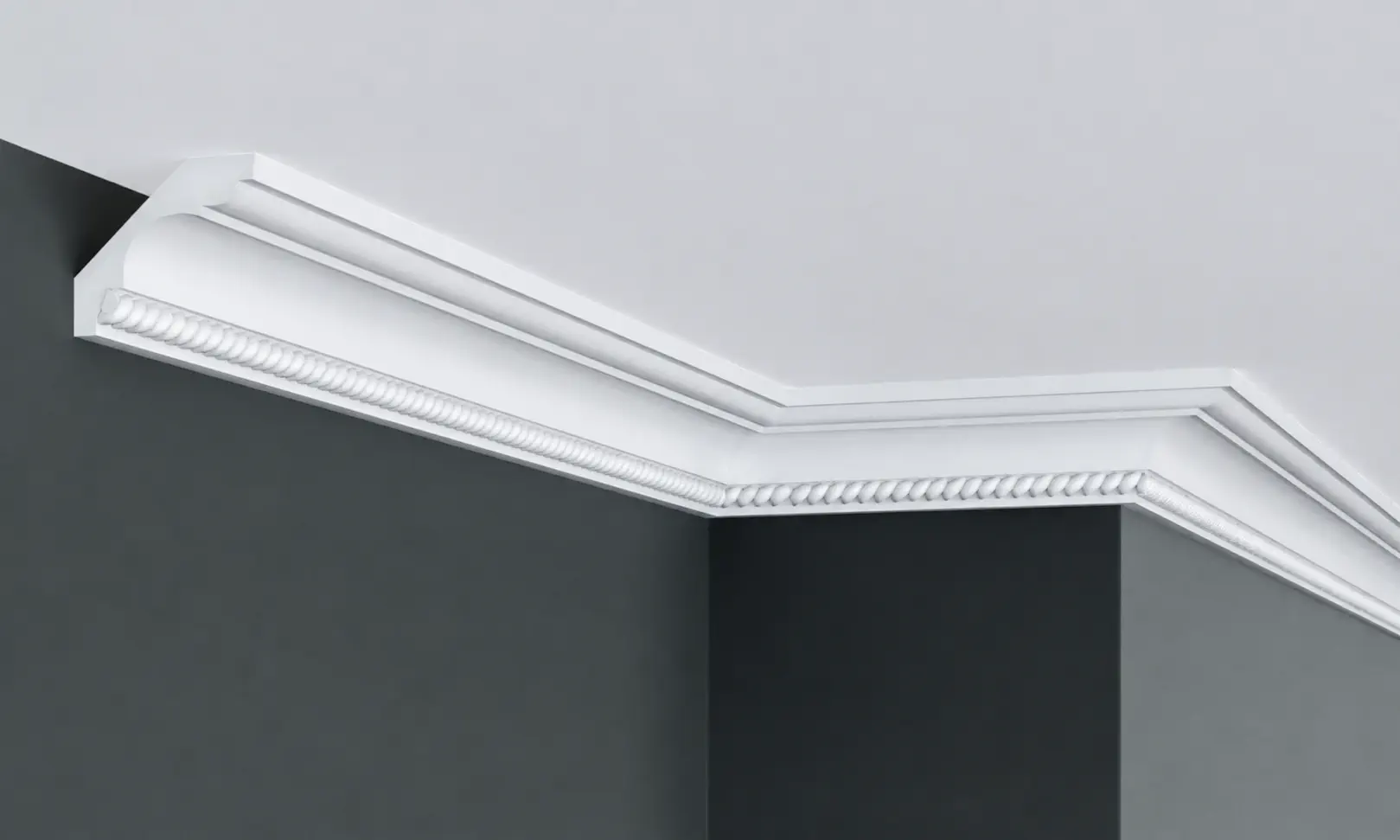 Oferte de primăvară - Cornisa decorativa tavan din poliuretan 5.5 x 6.5 cm - C902