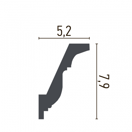 Cornișă din poliuretan,Grand Decor, C 701, 7.9cmx5.2cmx200cm [1]