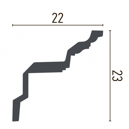 Cornisa din poliuretan,Grand Decor, C 916, 22cmx23cmx200cm [1]