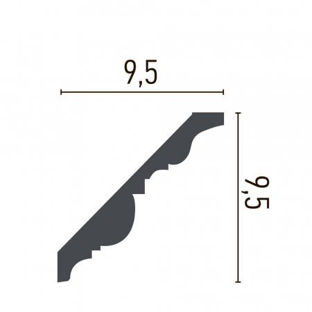 Cornisa din poliuretan,Grand Decor, C 932, 9.5cmx9.5cmx200cm [1]