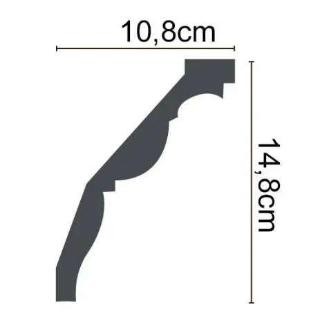 Cornisa din poliuretan,Grand Decor, P 804, 14.8cmx10.8cmx200cm [1]