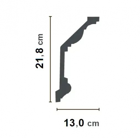 Cornisa din poliuretan,Grand Decor, P 825, 21.8cmx13cmx200cm [1]