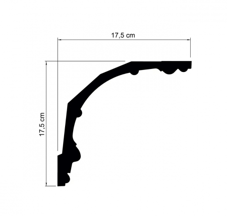 Cornisa din poliuretan,Grand Decor, P 849, 17.5cmx17.5cmx200cm [2]