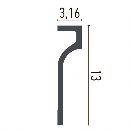 Cornisa din poliuretan,Grand Decor, P 895, 13cmx 3.16cmx200cm [1]