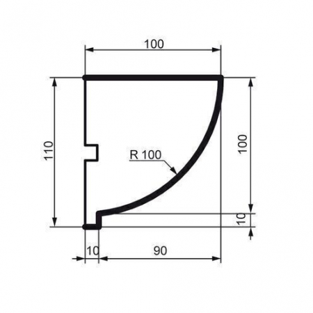 Cornișă pentru exterior, KC 109, 11cm x 10cm x 200cm [1]