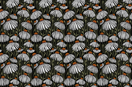 Decoruri textile imprimate in relief - Decor "Flori de mușețel"