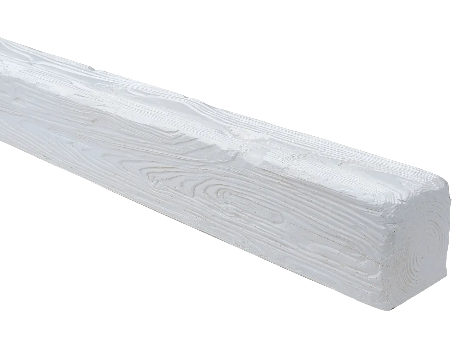 Grinzi decorative din poliuretan - Grindă decorativă rustică, nuanța alba, 12cmx12cm - EQ006