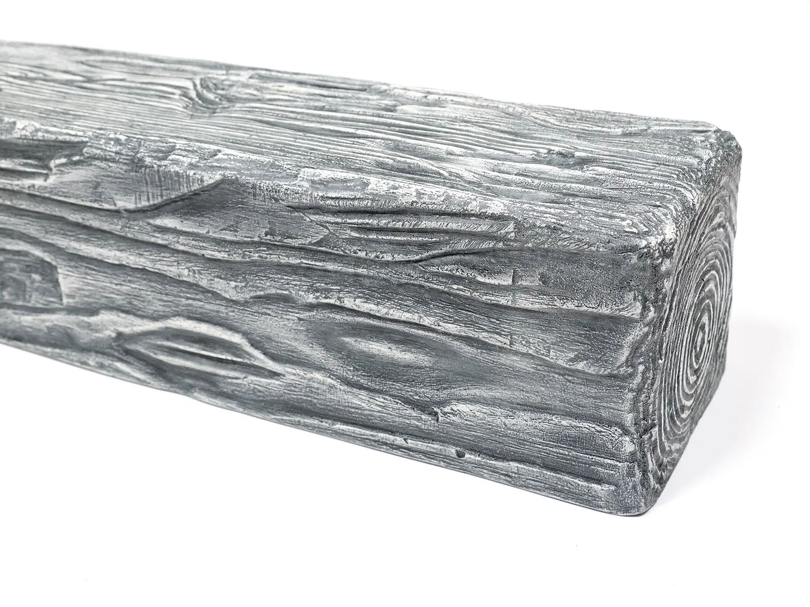 Grinzi decorative din poliuretan - Grindă decorativă rustică, nuanța stejar gri, 12cmx12cm - EQ006