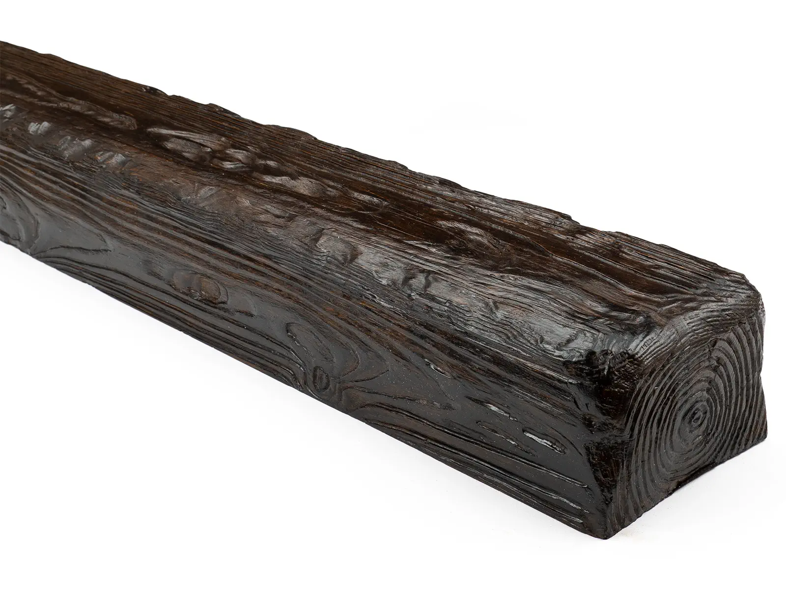 Grinzi decorative din poliuretan - Grindă decorativă rustică,nuanța stejar închis, 19cmx13cm - EQ005