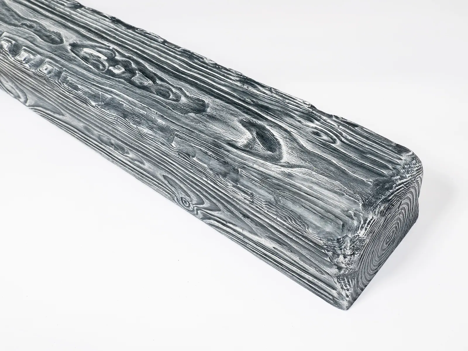 Grinzi decorative din poliuretan - Grindă decorativă rustică, nuanța stejar gri, 19cmx13cm - EQ005