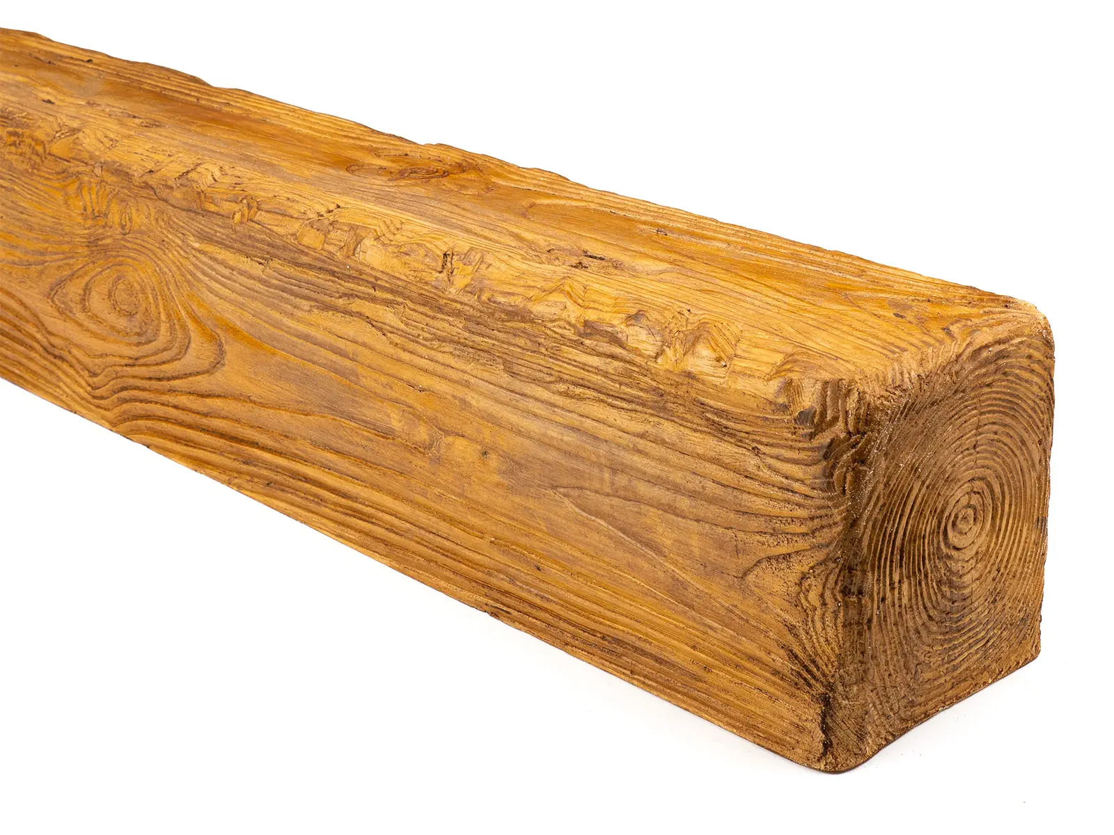 Grinzi decorative din poliuretan - Grindă decorativă rustică,nuanța stejar deschis, 19cmx17cm - EQ004