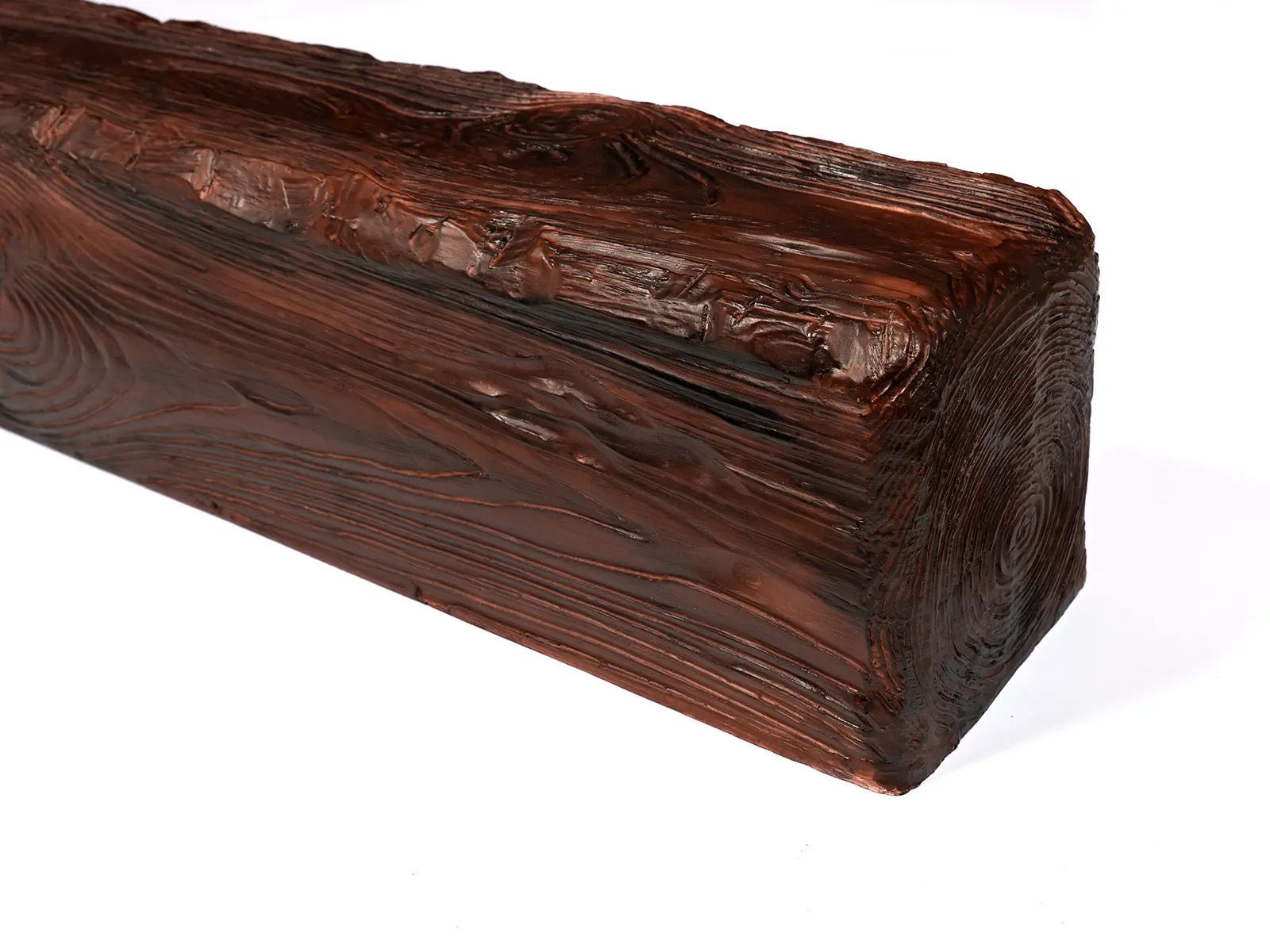 Grinzi decorative din poliuretan - Grindă decorativă rustică,nuanța stejar roșu, 19cmx17cm - EQ004