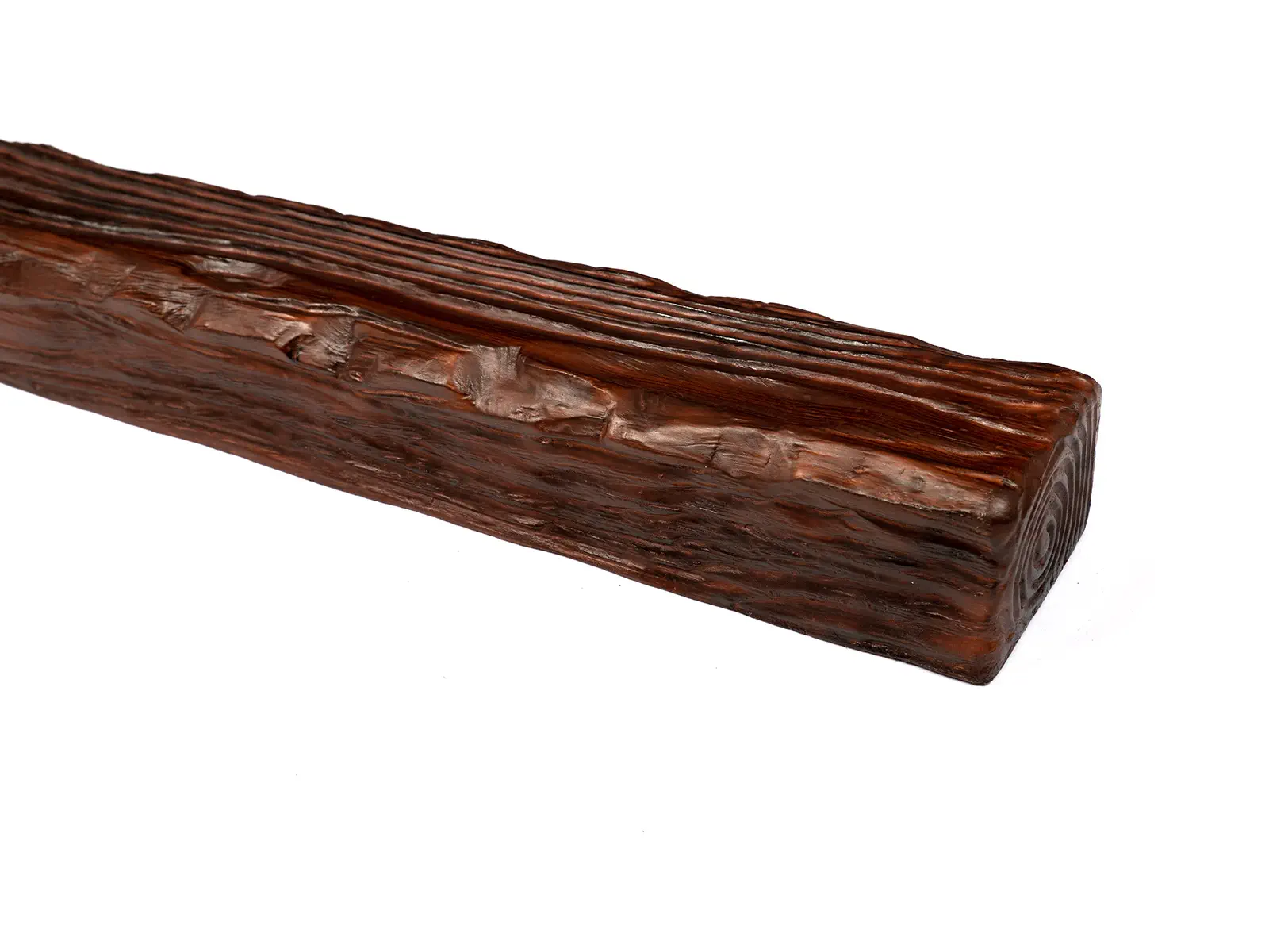 Grinzi decorative din poliuretan - Grindă decorativă rustică, nuanța stejar roșu, 6cmx9cm - EQ007