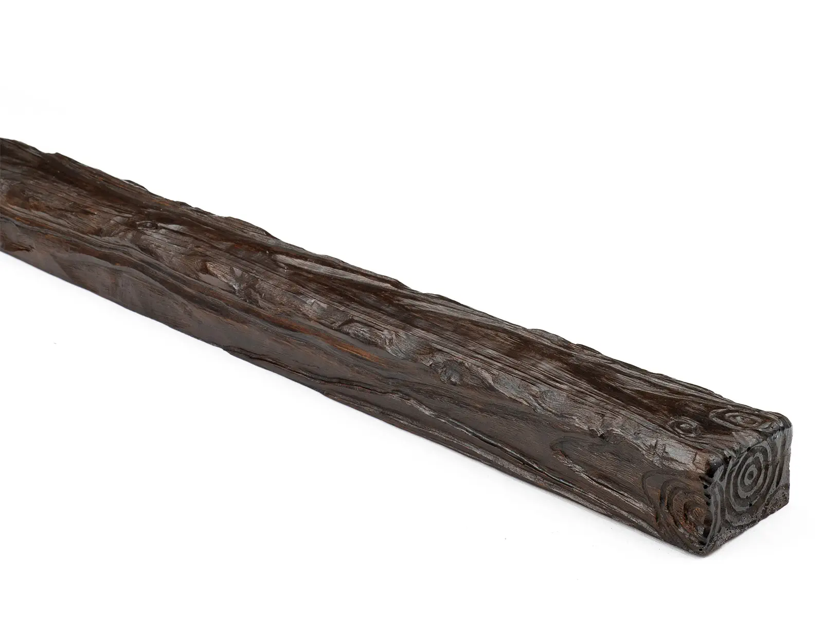 Grinzi decorative din poliuretan - Grindă decorativă rustică, nuanța stejar închis,  6cmx9cm - EQ007