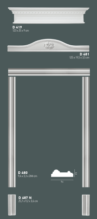 Ornament ancadrament usa, fronton, , Grand Decor,D 481, 125cmx19.5cm [1]