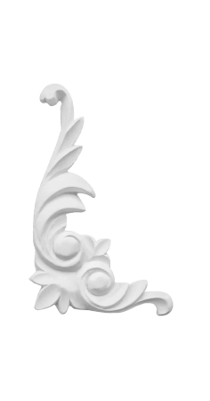 Pentru decorari si amenajari interioare - Ornament din poliuretan, Grand Decor,  A 627L, 8cmx12.5cmx1.03cm