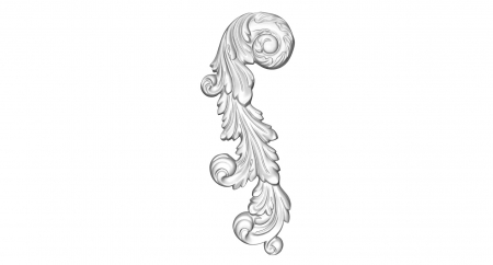 Ornamente din poliuretan - Ornament din poliuretan, Grand Decor,  W 857L, 45.5cmx17.8cmx3cm