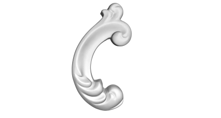 Ornamente din poliuretan - Ornament din poliuretan, Grand Decor,  W 863R, 13.5cmx6.5cmx2cm