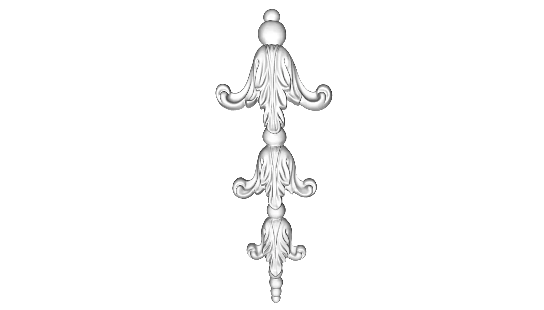 Ornamente din poliuretan - Ornament din poliuretan, Grand Decor,  W 864, 33cmx13cmx2cm