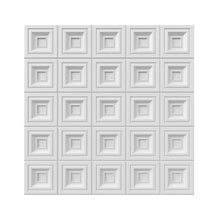 Panouri decorative 3D din poliuretan (riflaje) - Panou W365, 48.7cm x48.7cm x2cm