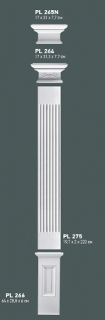 Pilastru din poliuretan.Grand Decor, PL 275, 19.7cmx2cmx220cm [1]