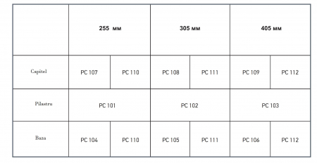 Pilastru PC 102 , 30.5cm x 6cm x 200cm [8]