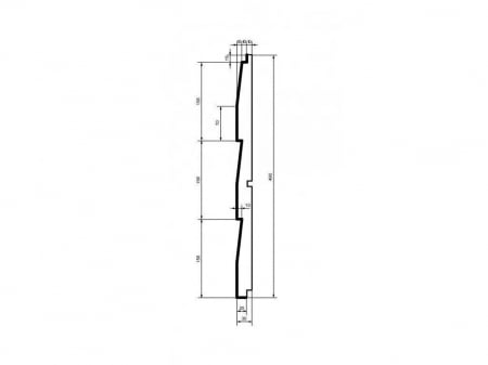 Placa de fuga, HC102-30, 49cm x 3cm x 200cm [1]