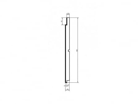 Placa de fuga, HC104-30, 49cm x 3cm x 200cm [1]