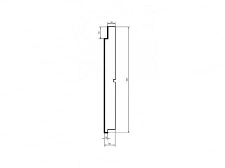 Placa de fuga, HC104-50, 49cm x 5cm x 200cm [1]