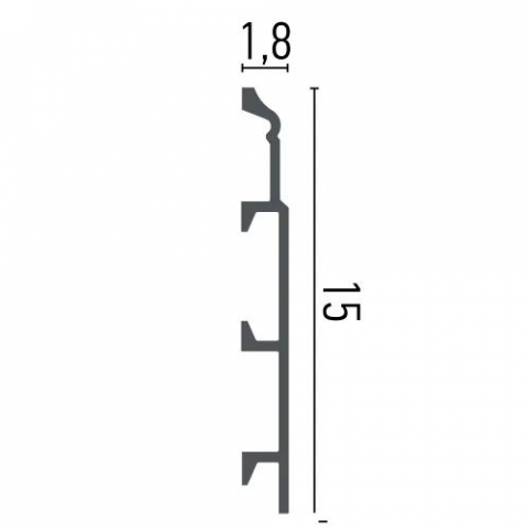 Plinta  decorativa, din HDP, HCR 510, 15cmx1.8cmx200cm [1]