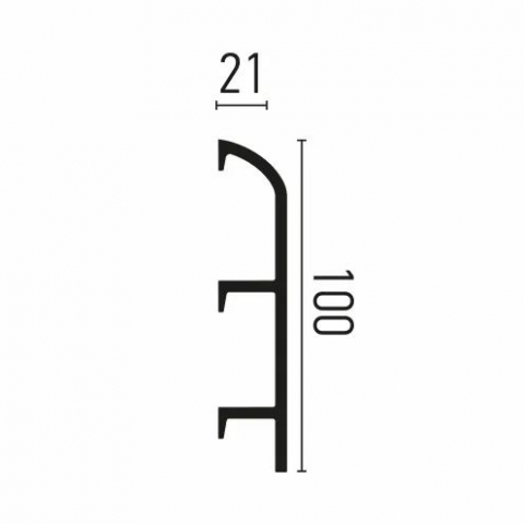 Plinta  decorativa, din HDP, HCR 514, 10cmx2.1cmx200cm [1]