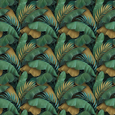 Printuri decorative in relief - Decor "Frunze Bananier, în relief "