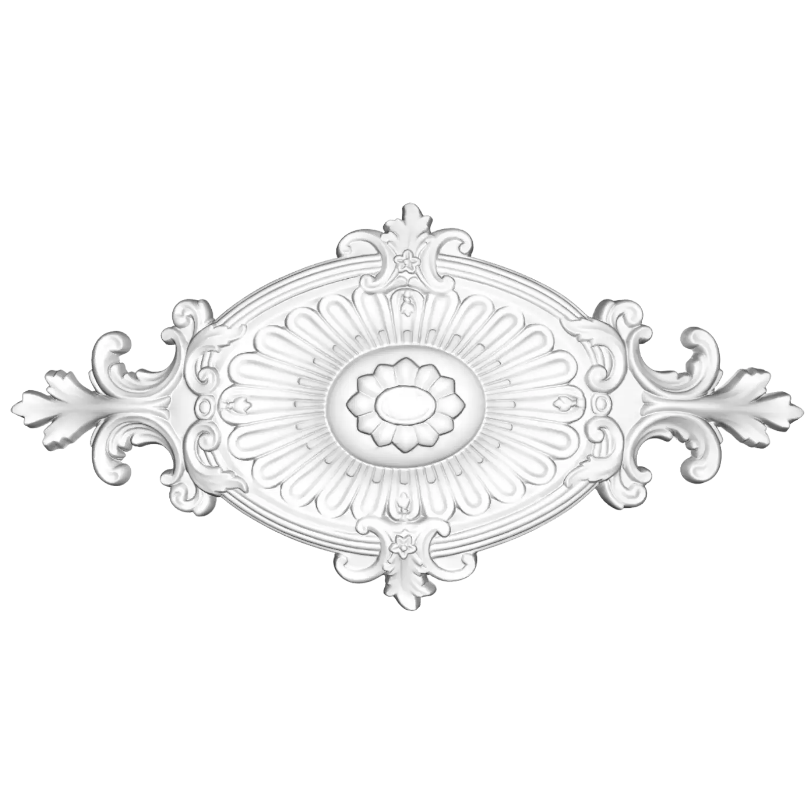 Rozete decorative - Rozeta decorativa tavan, ovala, din poliuretan, 60x31.5cm - R114