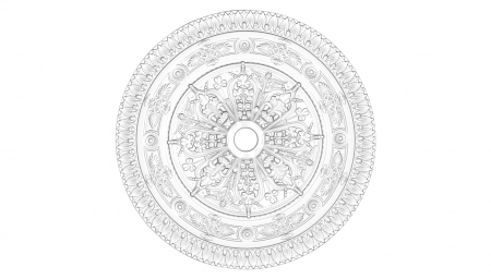 Rozeta din poliuretan, Grand Decor, R 102 , diametru =96.8cm [1]