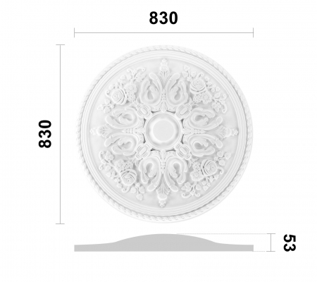 Rozeta din poliuretan, Grand Decor, R 107 , diametru =83cm [2]