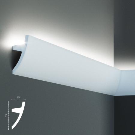 Scafa luminoasa - brau din poliuretan,Tesori F, KF502, 7.5cmx3.6cmx200cm [5]