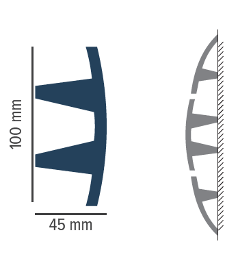 Scafa luminoasa - brau din poliuretan,Tesori F, KF503, 10cmx4.5cmx200cm [1]