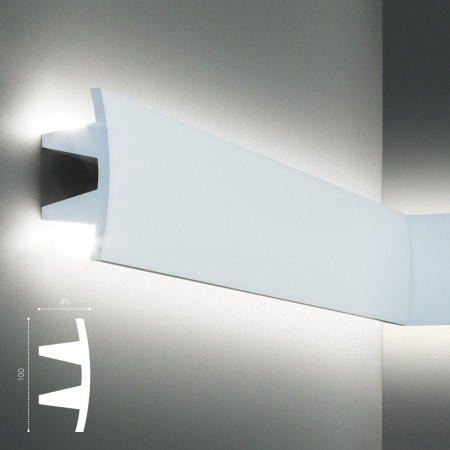Scafa luminoasa - brau din poliuretan,Tesori F, KF503, 10cmx4.5cmx200cm [7]
