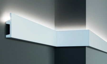 Scafe luminoase- profile pentru banda led, de interior - Scafa luminoasa - brau din poliuretan,Tesori F, KF504, 10.2cmx2.5cmx200cm