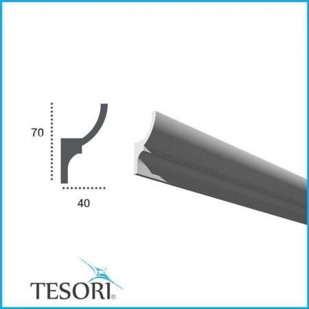 Scafa luminoasa - cornisa din poliuretan,Tesori F, KF701, 7cmx4cmx200cm [1]