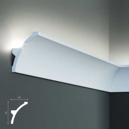 Scafa luminoasa - cornisa din poliuretan,Tesori F, KF702, 8 cmx6cmx200cm [5]