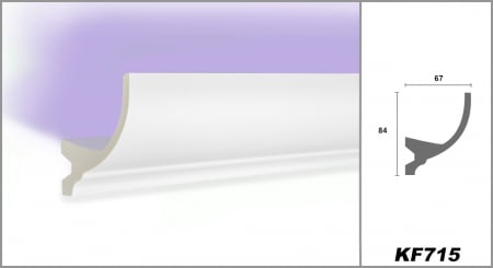 Scafa luminoasa - cornisa din poliuretan,Tesori F, KF715, 17.9cmx4.5cmx200cm [2]