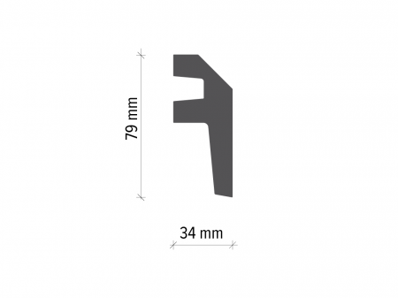 Scafa luminoasa - cornisa din poliuretan,Tesori F, KF718, 7.9cmx3.4cmx200cm [2]