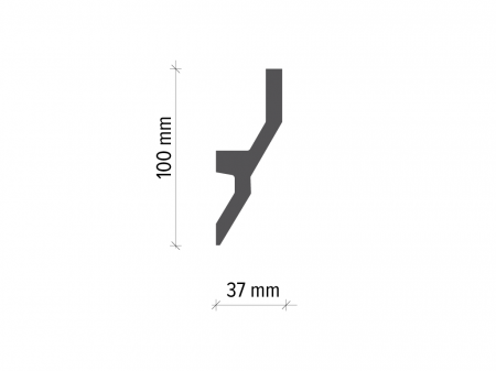 Scafa luminoasa - cornisa din poliuretan,Tesori F, KF720, 10cmx3.7cmx200cm [1]