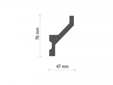 Scafa luminoasa - cornisa din poliuretan,Tesori F, KF721, 7.6cmx4.7cmx200cm [1]